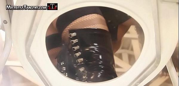  Femdom slave is straddled as human toilet